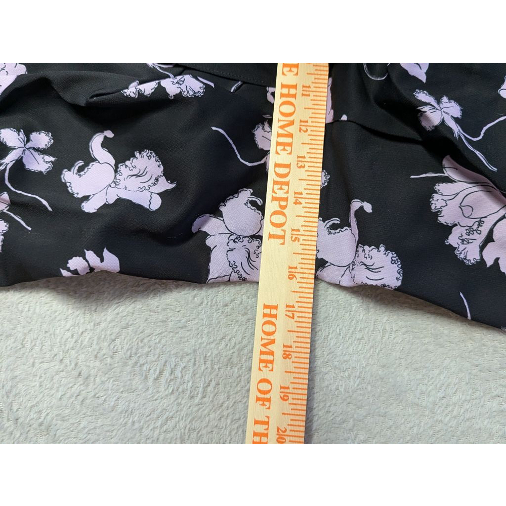 Women's Chelsea28 Black & Purple Floral High Low Dress M Spaghetti Strap - Picture 11 of 11